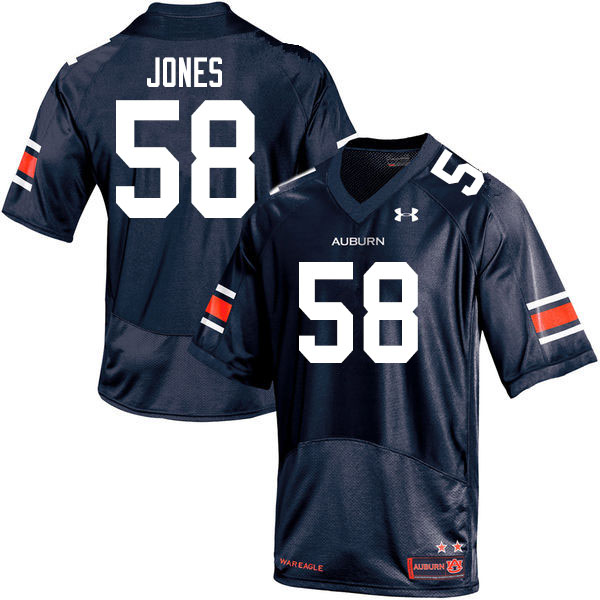 Men #58 Keiondre Jones Auburn Tigers College Football Jerseys Sale-Navy